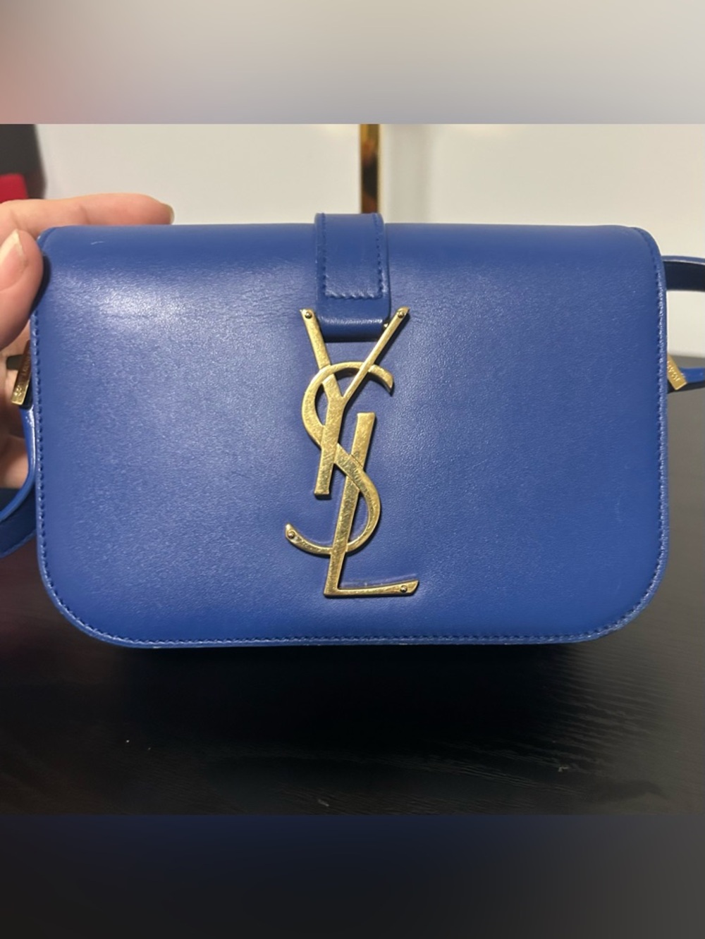 Saint Laurent Université Blue Small Shoulder Bag - Picture 3 of 11